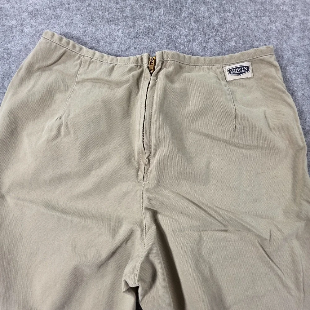 Vintage Edwin International Jeans 32x30 Khaki Tan Beige Pants Wide Leg Y2K 90s
